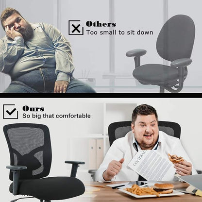 Big & Tall Office Chair 🪑 | Ergonomic & Heavy-Duty Design for Comfort & Support (400 lbs Capacity) 💼
