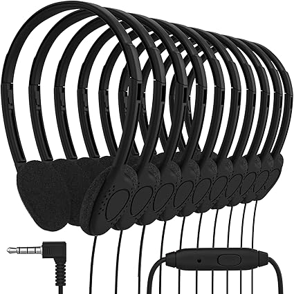 🎧 Wired Headphones with Microphone | Comfortable, High-Quality Sound | Perfect for Online Classes, Meetings & Music 🎤